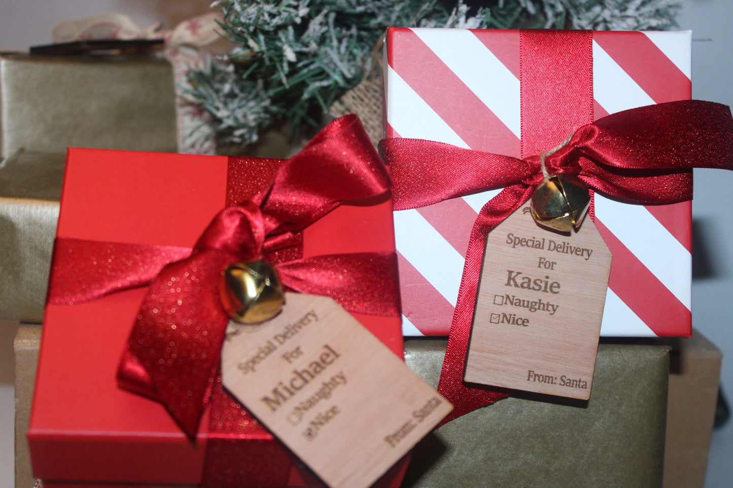 Personalised Wooden Christmas Label