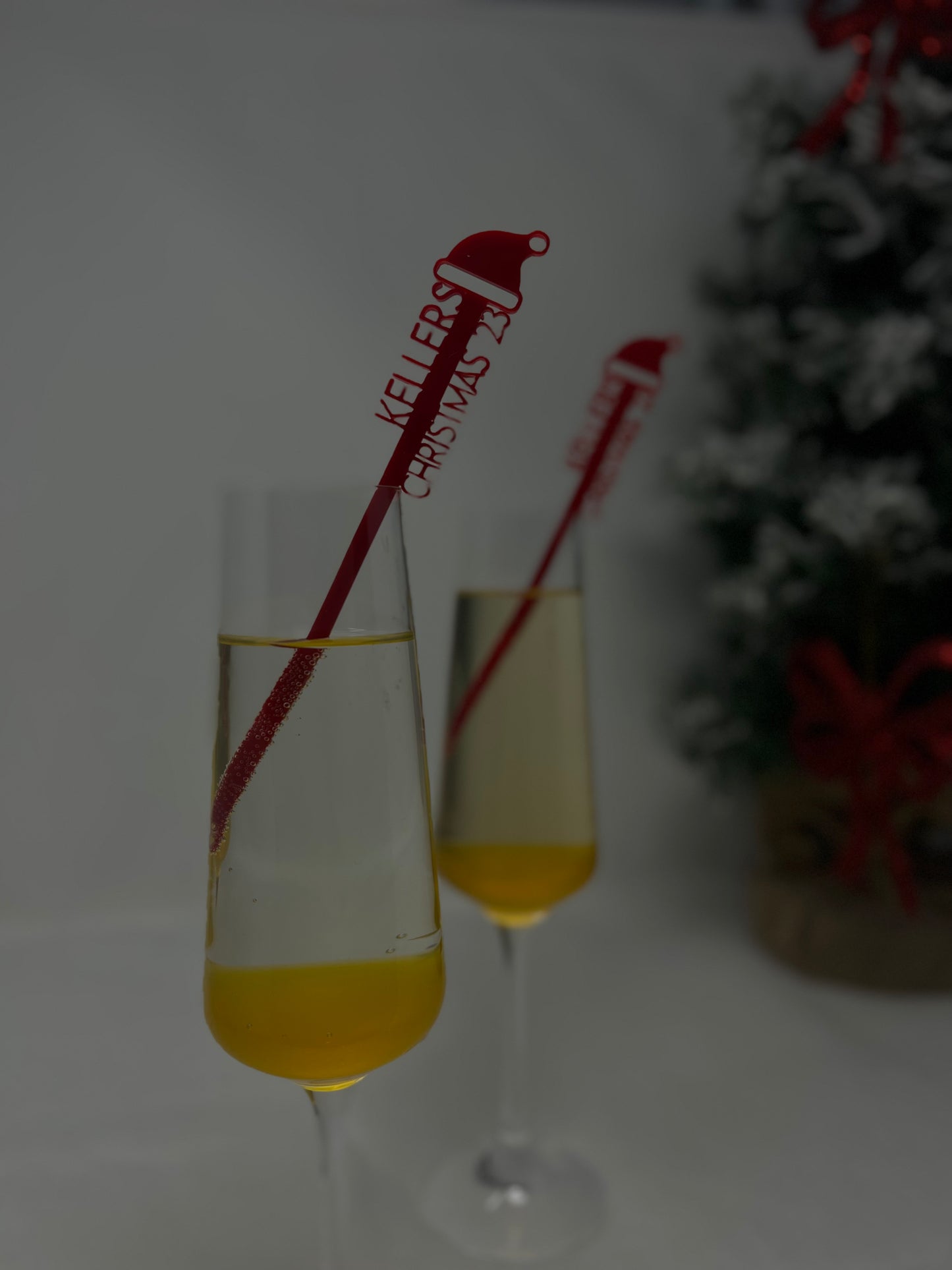 10 Christmas Acrylic Drink stirrers