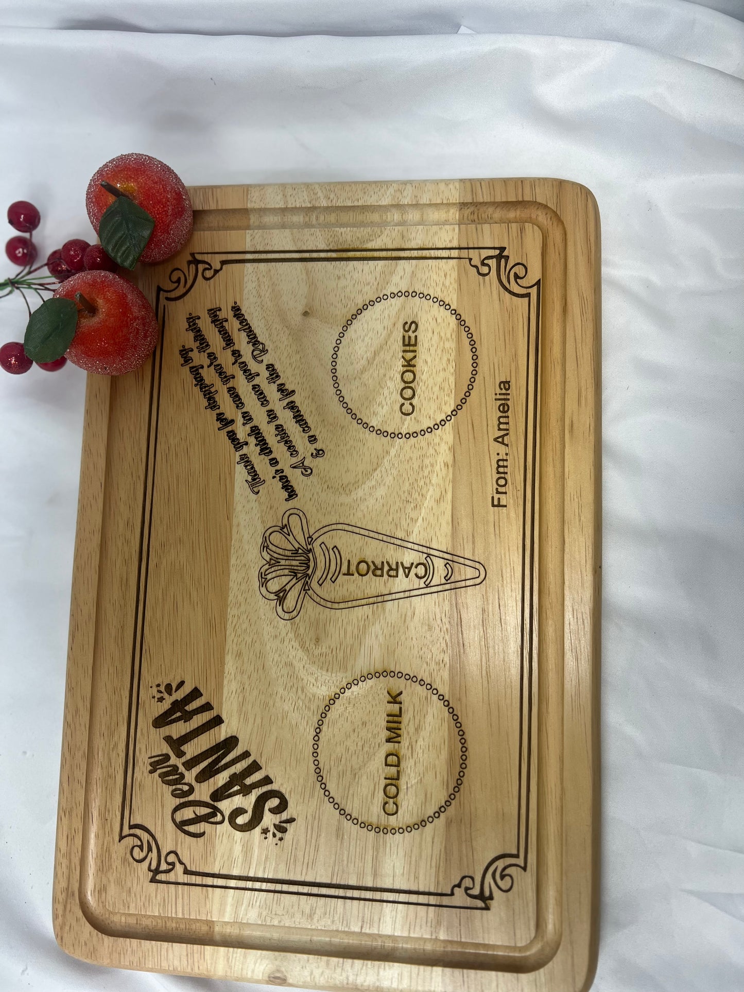 Wooden Christmas Chopping board- Santa chopping board