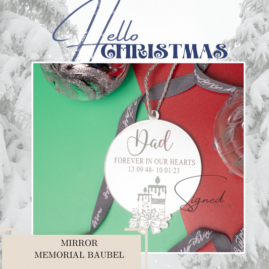 Acrylic Christmas Memorial ornaments