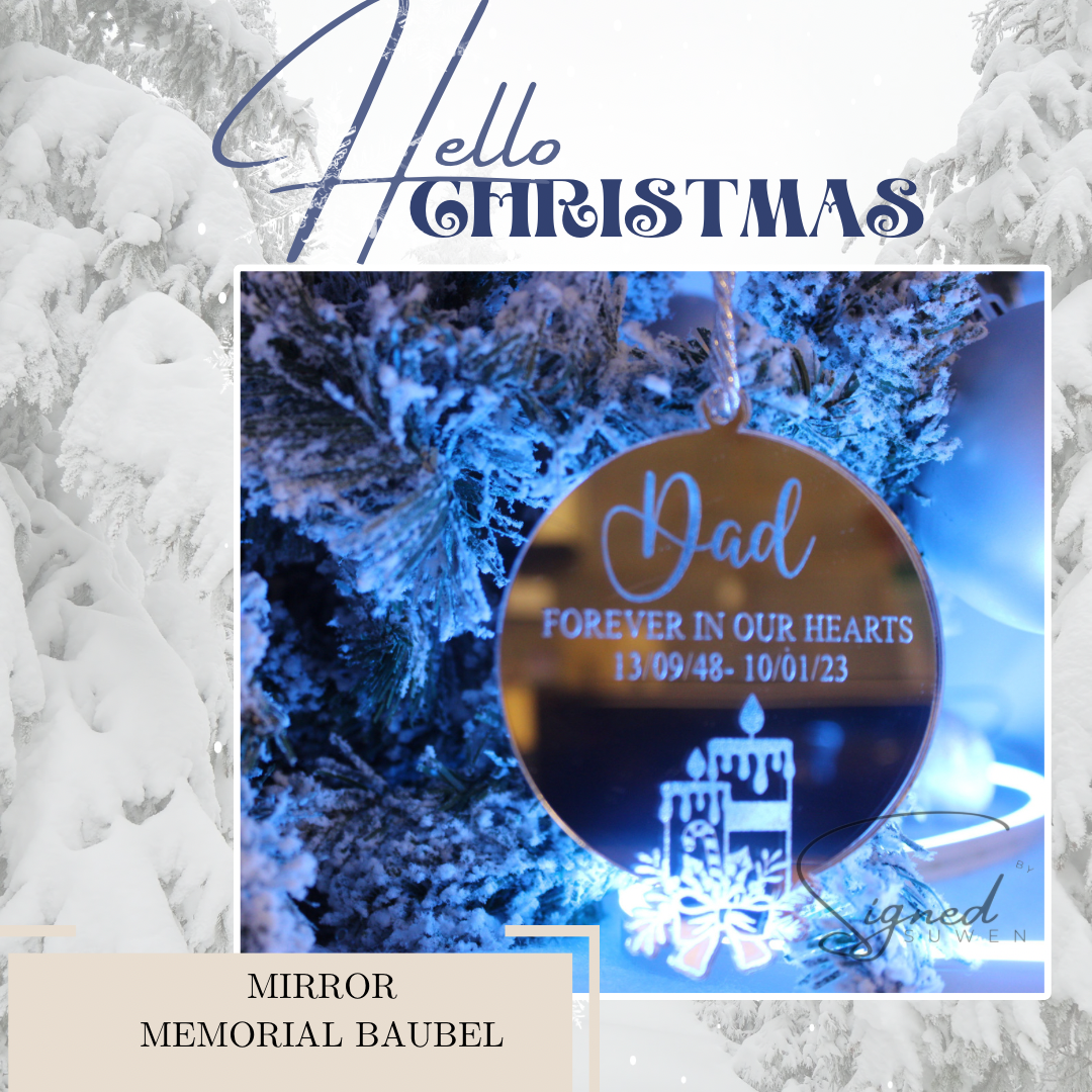 Acrylic Christmas Memorial ornaments