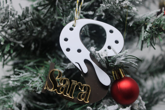 Gingerbread Initials Christmas ornaments