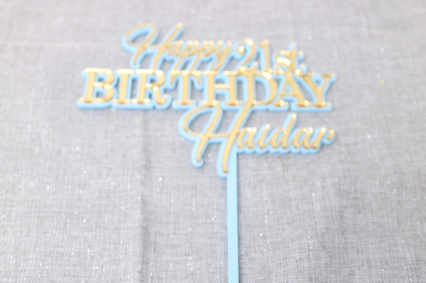 Double acrylic cake topper