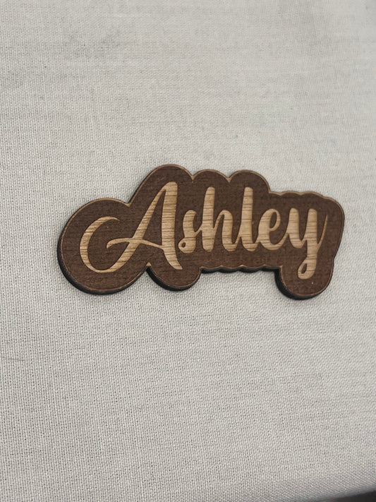 10x Wooden Engraved place names-wedding table