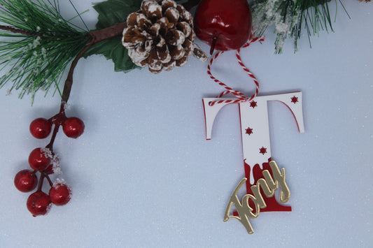 Acrylic Initials Christmas ornaments
