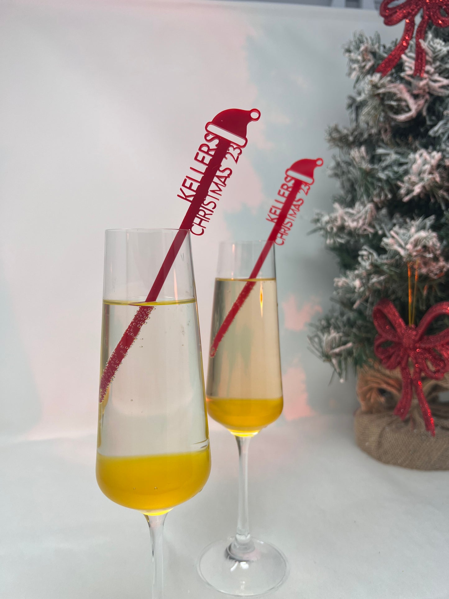 10 Christmas Acrylic Drink stirrers