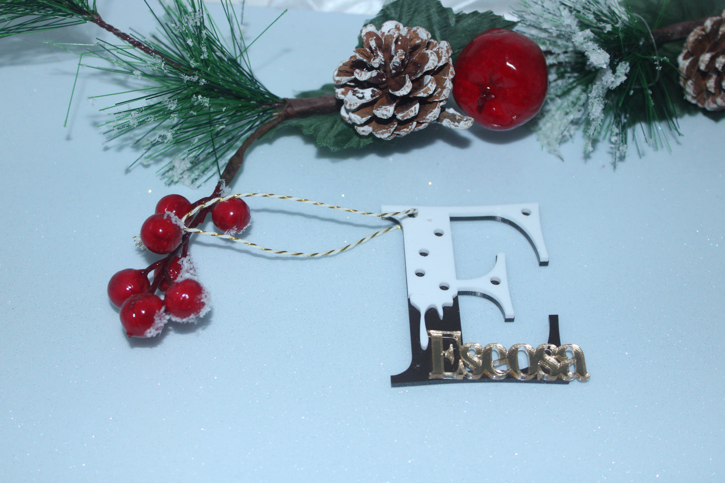 Gingerbread Initials Christmas ornaments