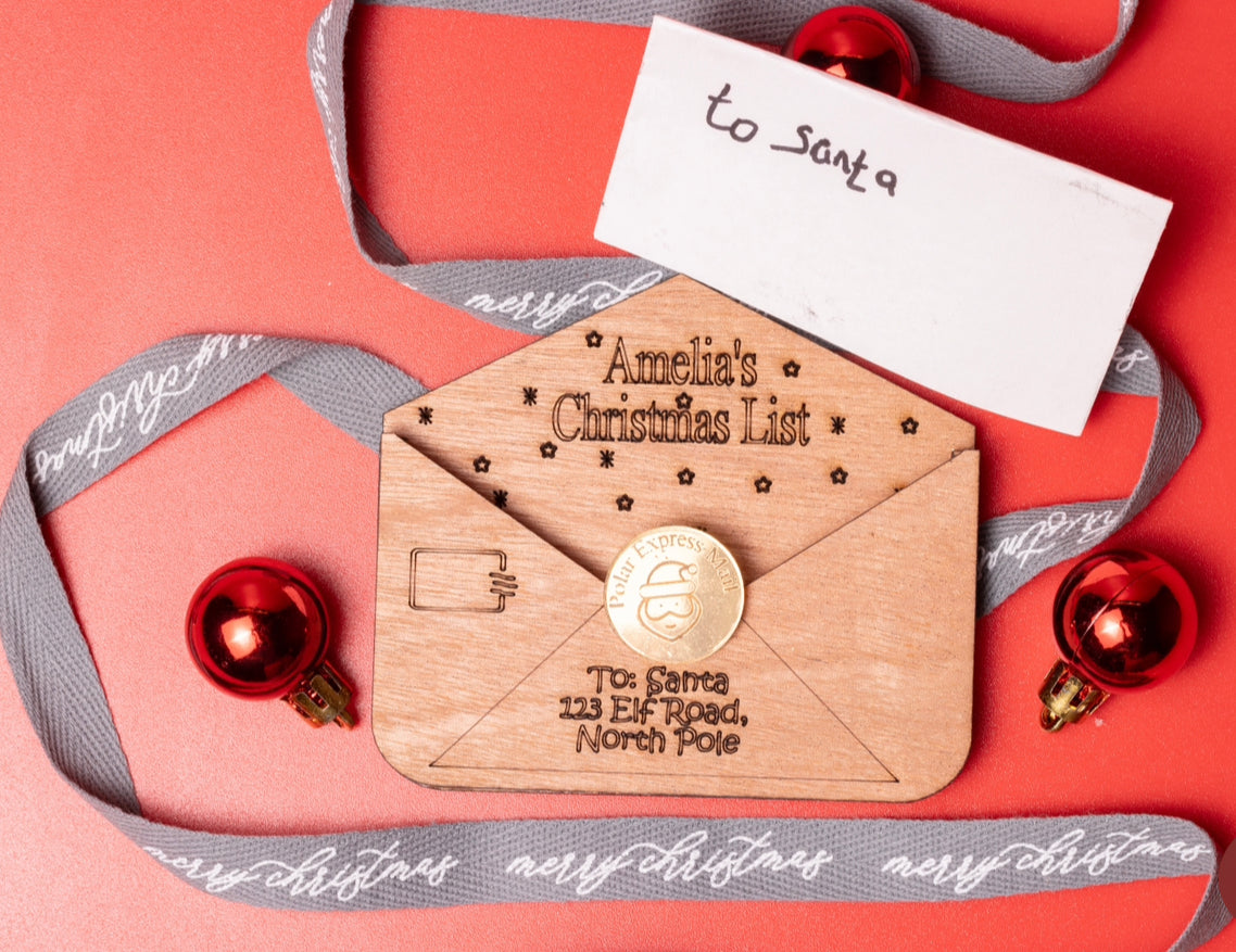 Wooden Christmas Envelope