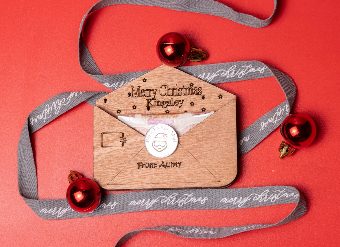 Wooden Christmas Envelope