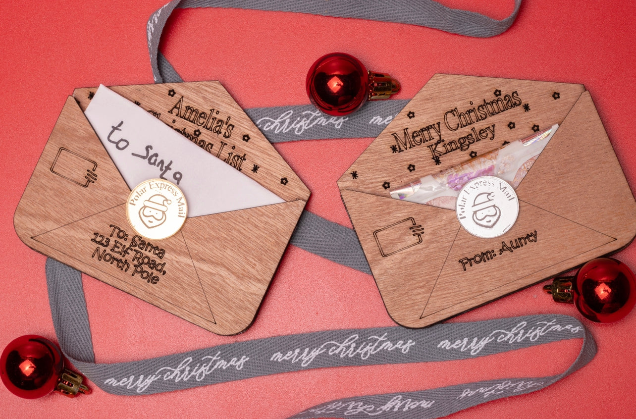 Wooden Christmas Envelope