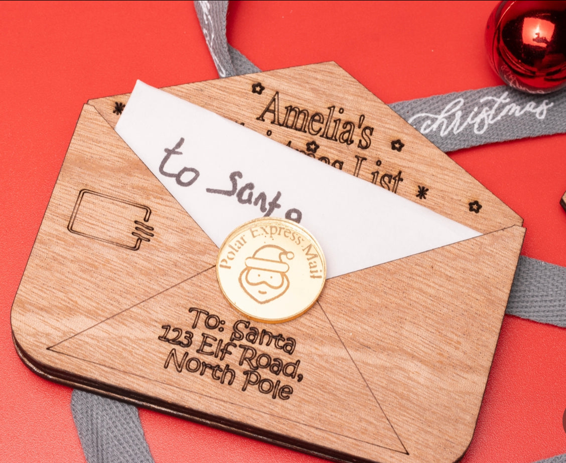 Wooden Christmas Envelope