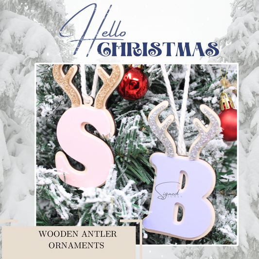 Personalised Wooden Initial Christmas Ornament