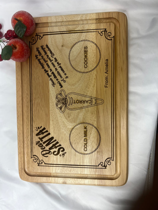 Wooden Christmas Chopping board- Santa chopping board