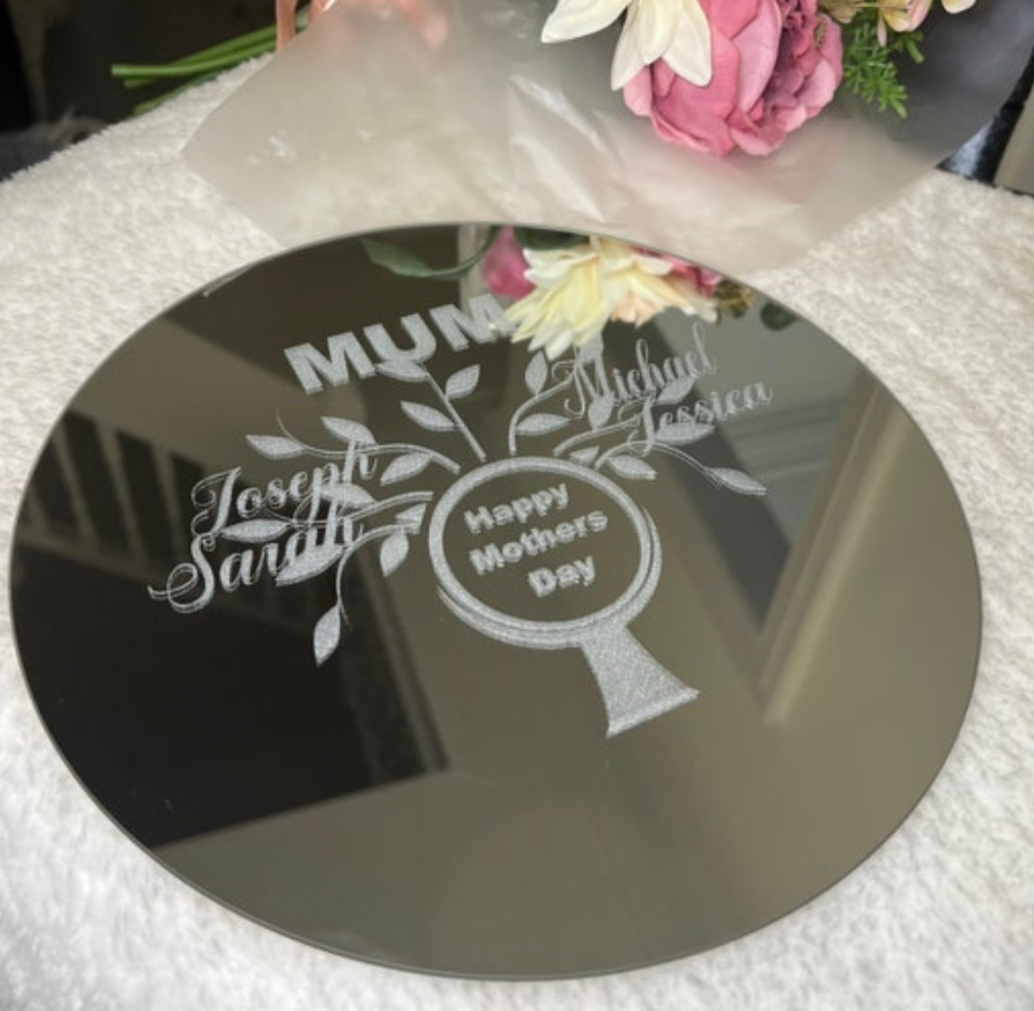 Personalised family tree mirror-Gift