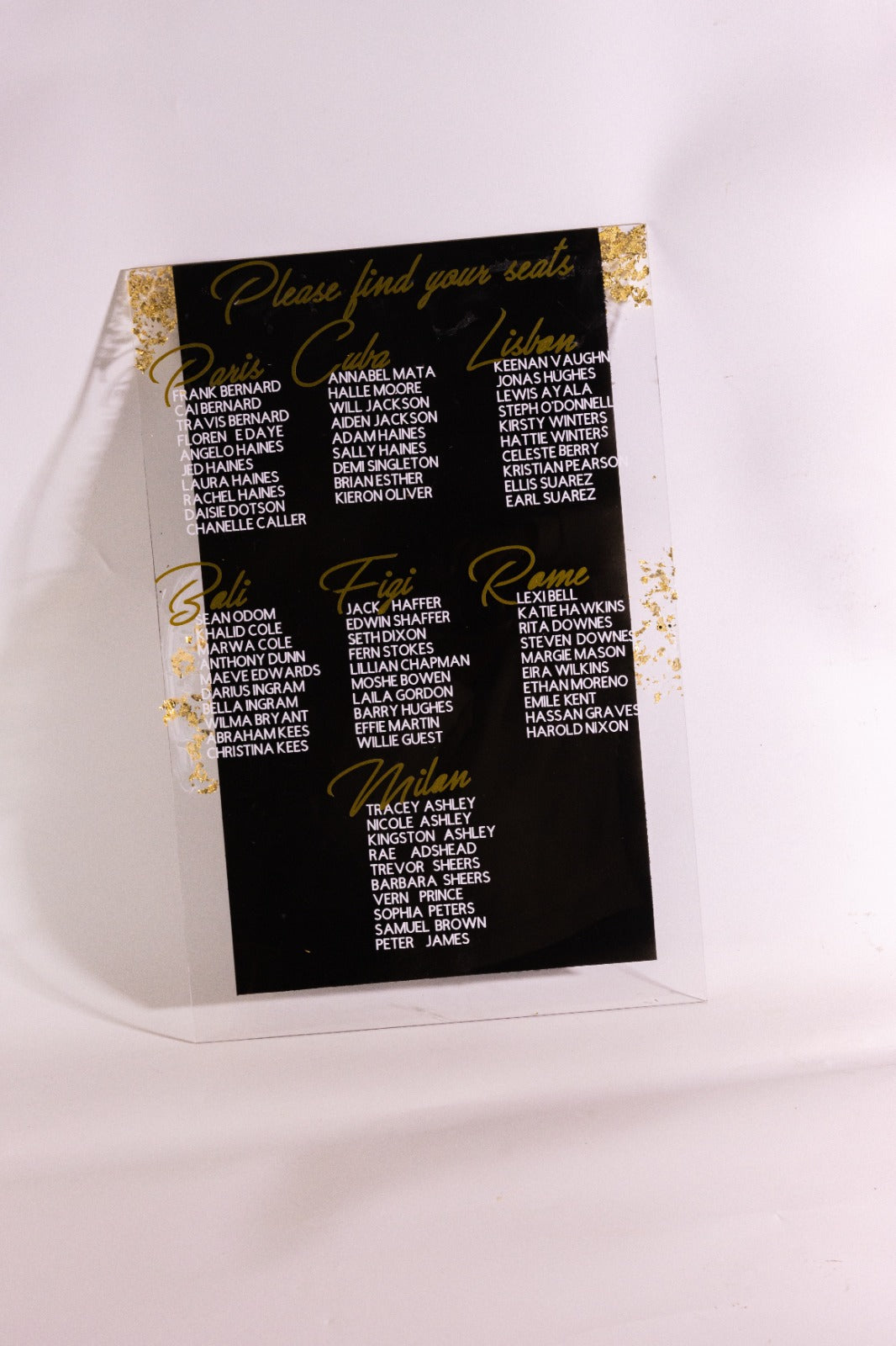 Wedding seating chart