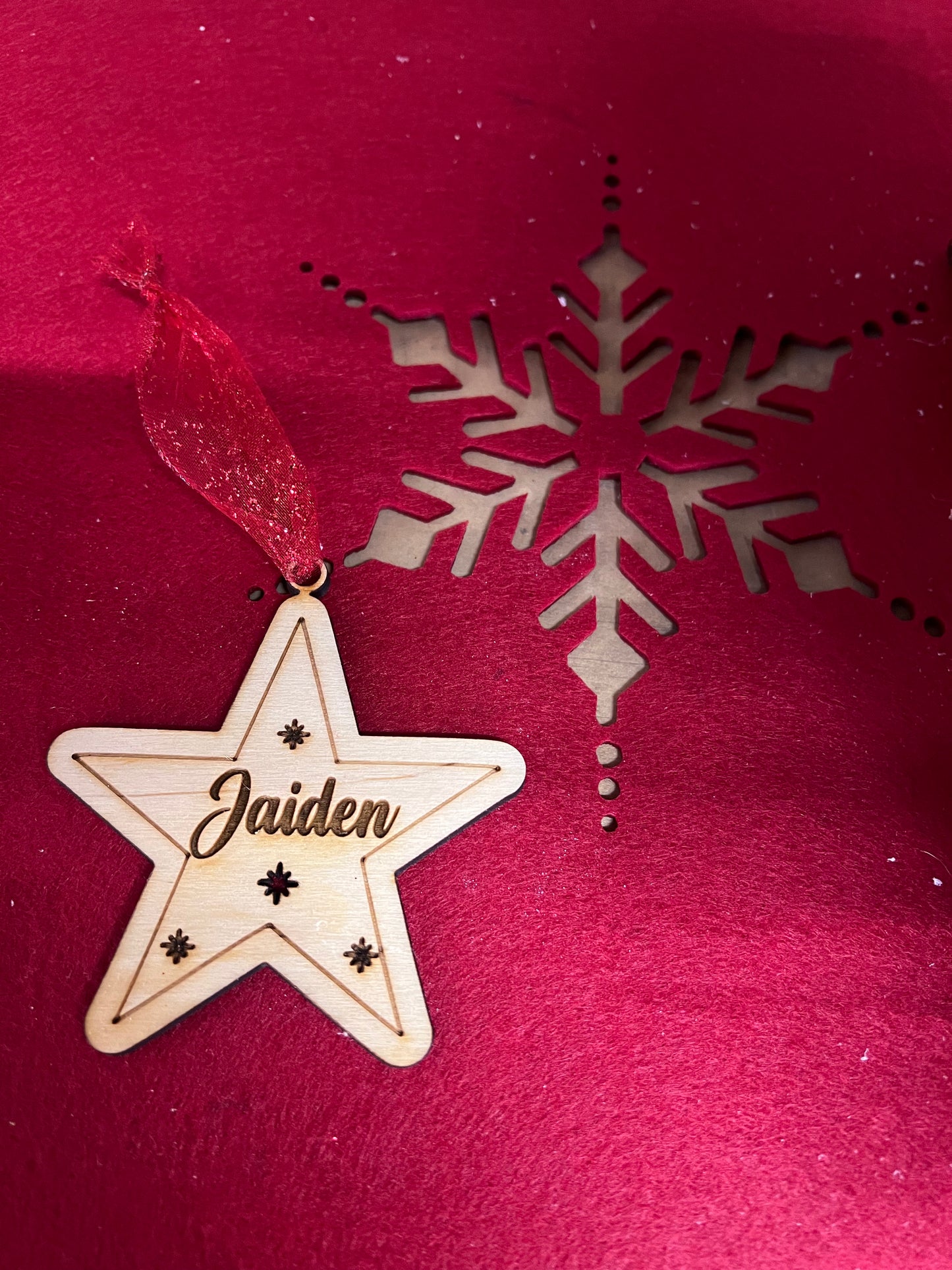 Personalised Wooden Christmas Baubel