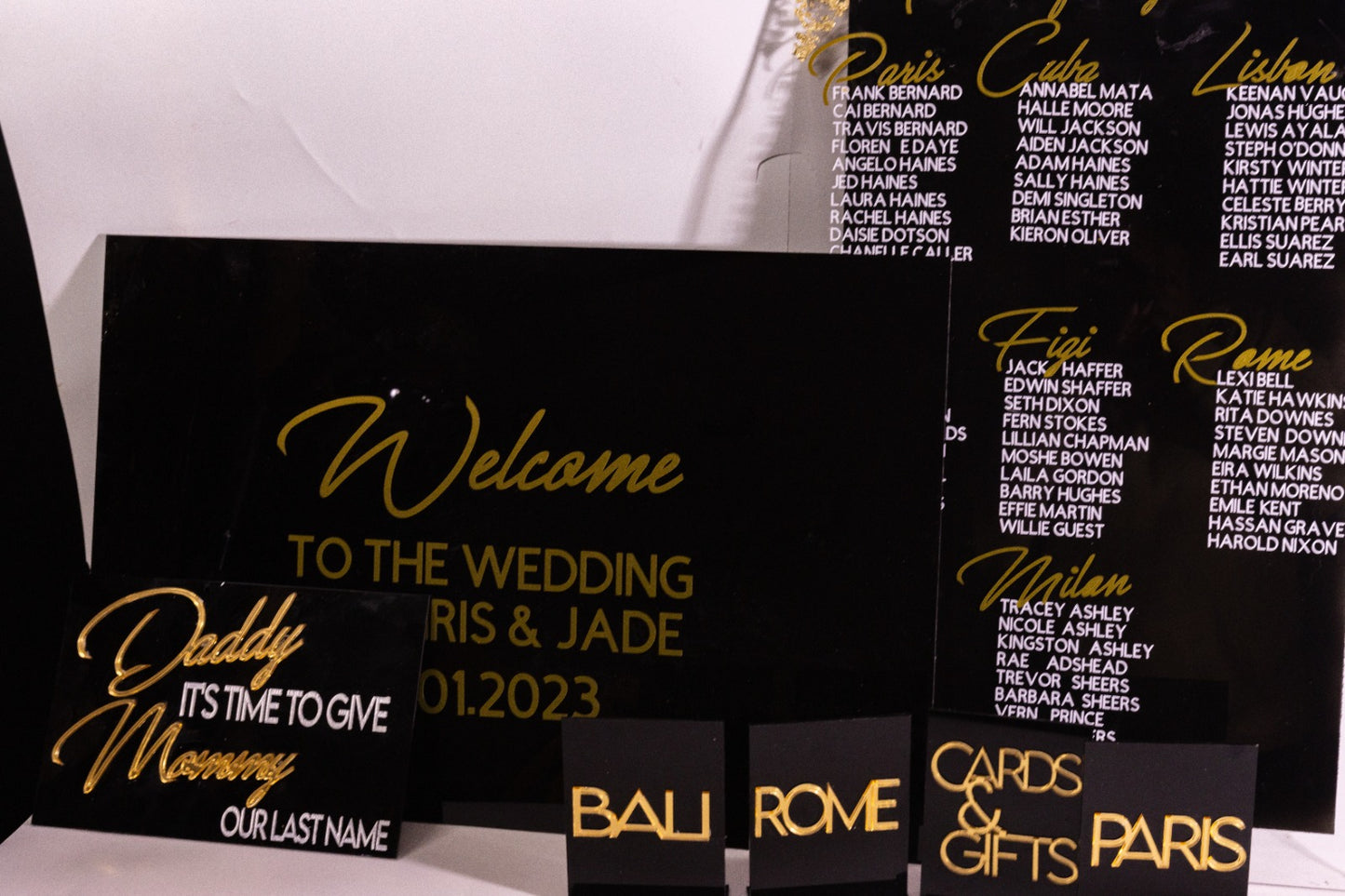 3D Table numbers- Wedding Table