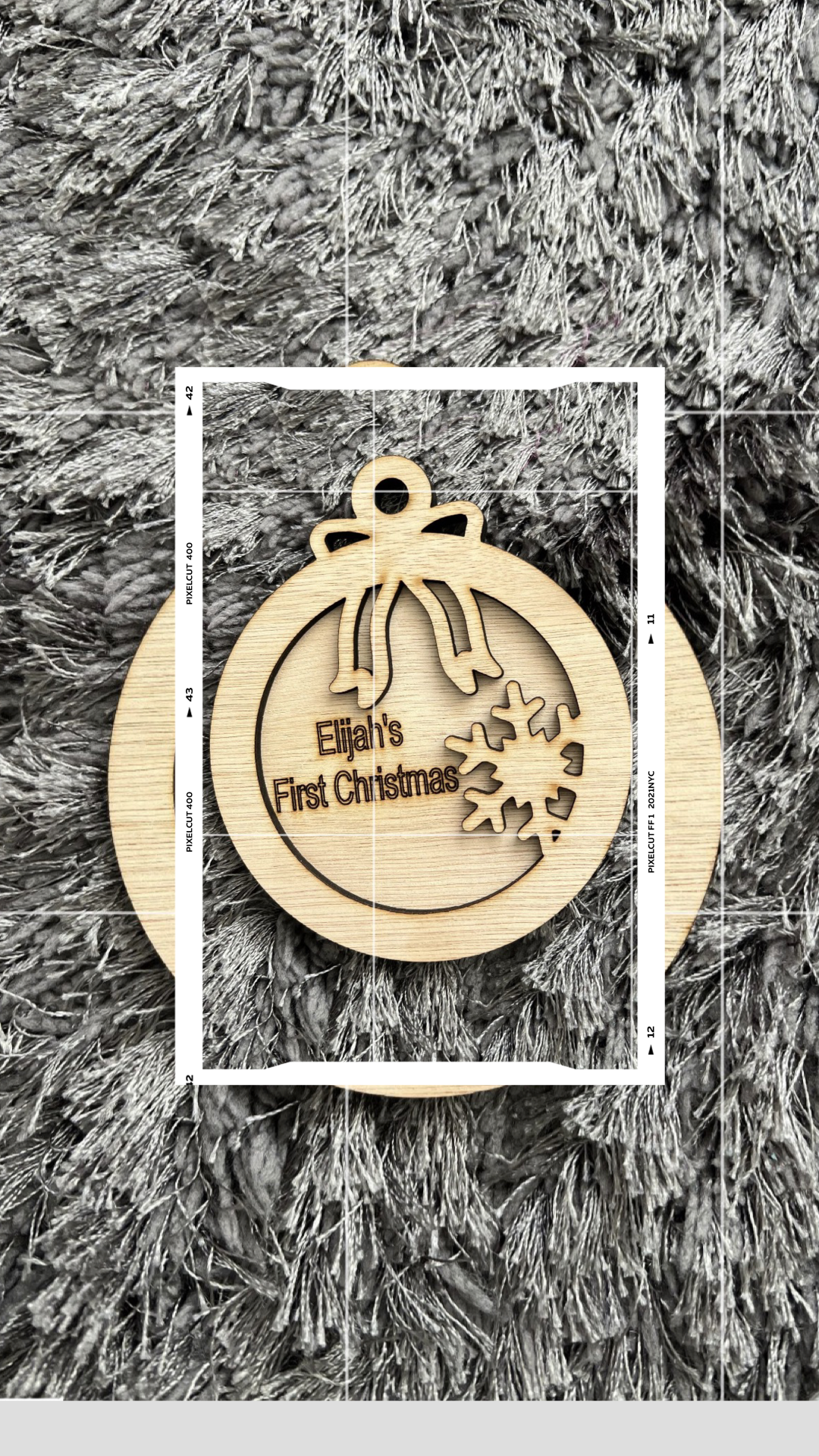 Personalised Wooden Christmas Baubel