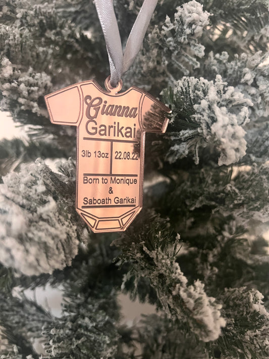 Baby grow Christmas ornament