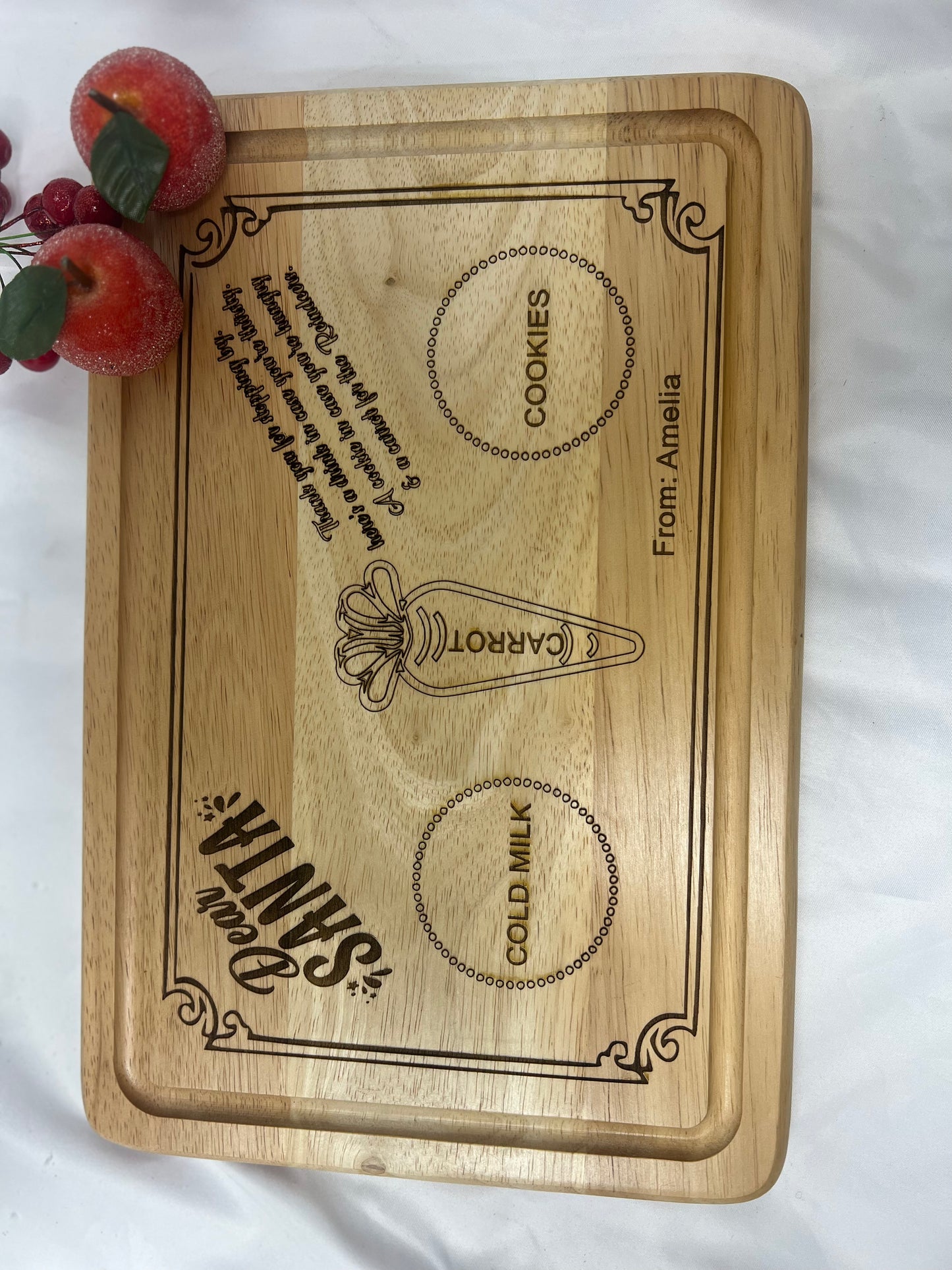 Wooden Christmas Chopping board- Santa chopping board