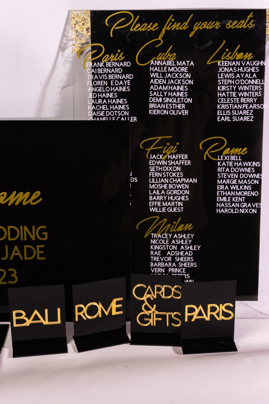 Wedding seating chart