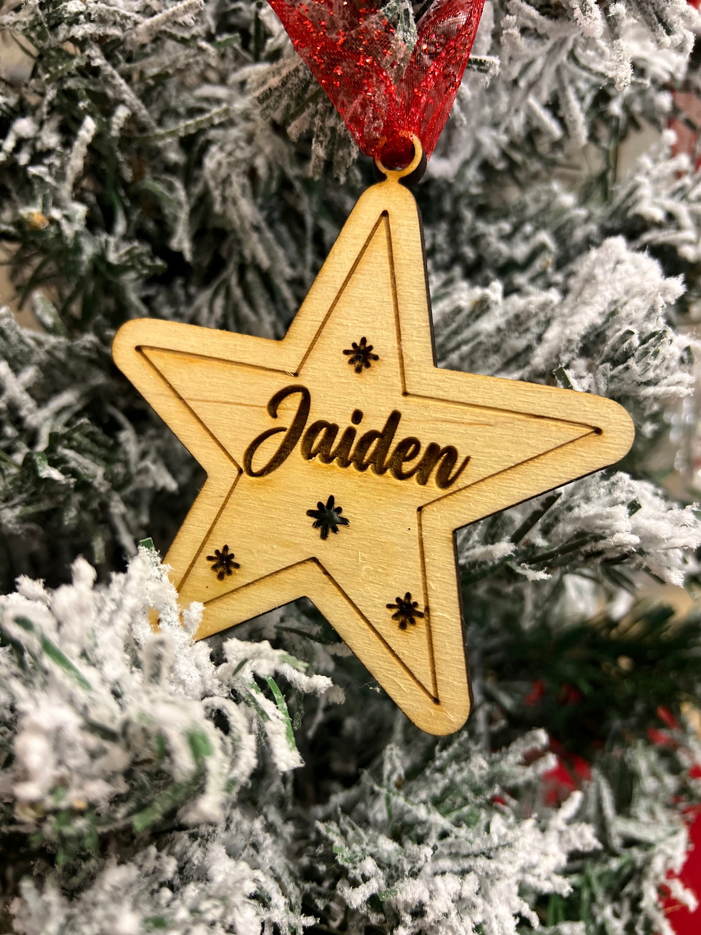 Personalised Wooden Christmas Baubel
