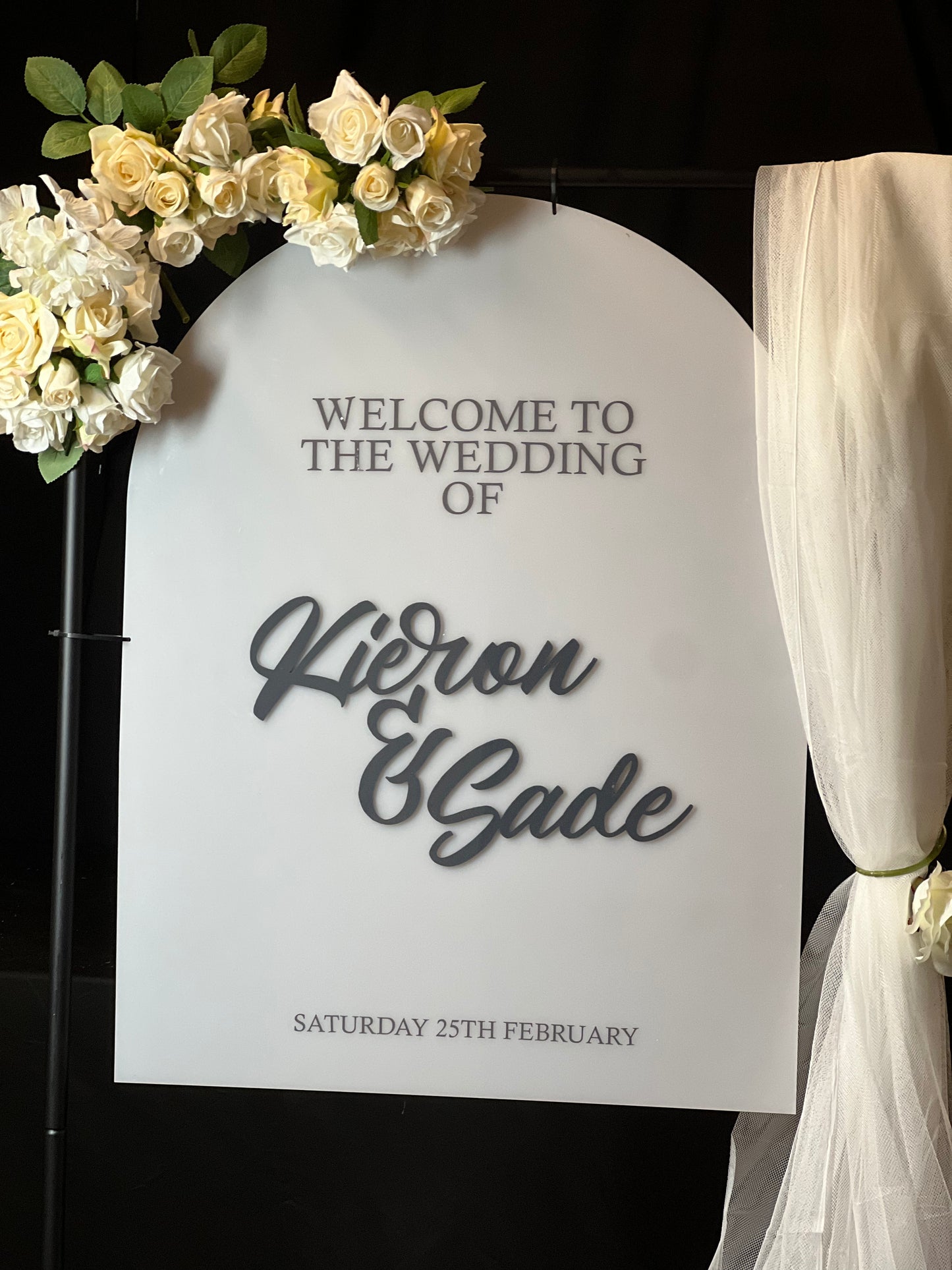 Mirror acrylic name & table number- wedding table